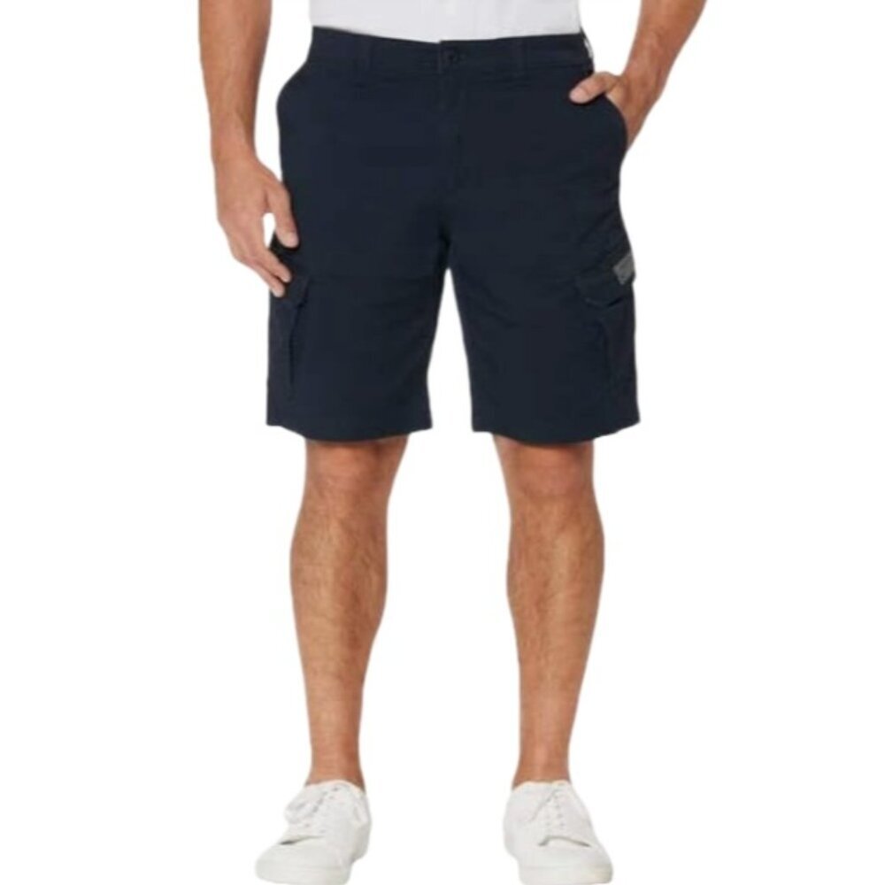 UNIONBAY Mens Flex Waist Lightweight Cargo Shorts - Navy Blue